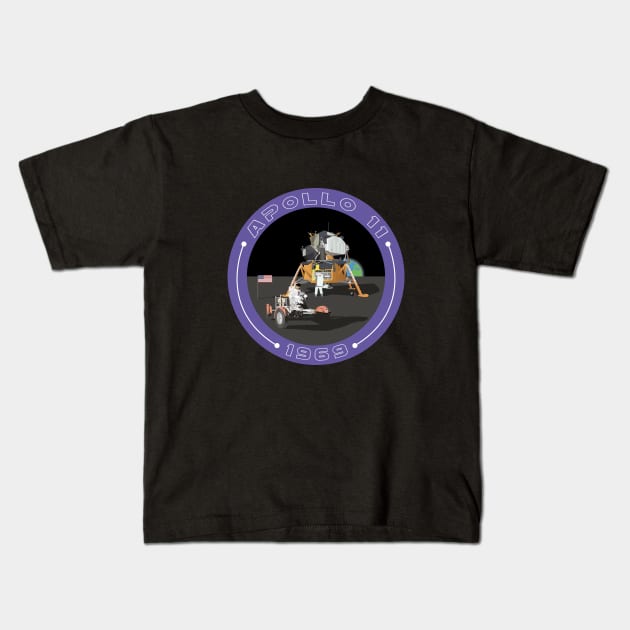 Apollo 11 Moon Landing Kids T-Shirt by NorseTech